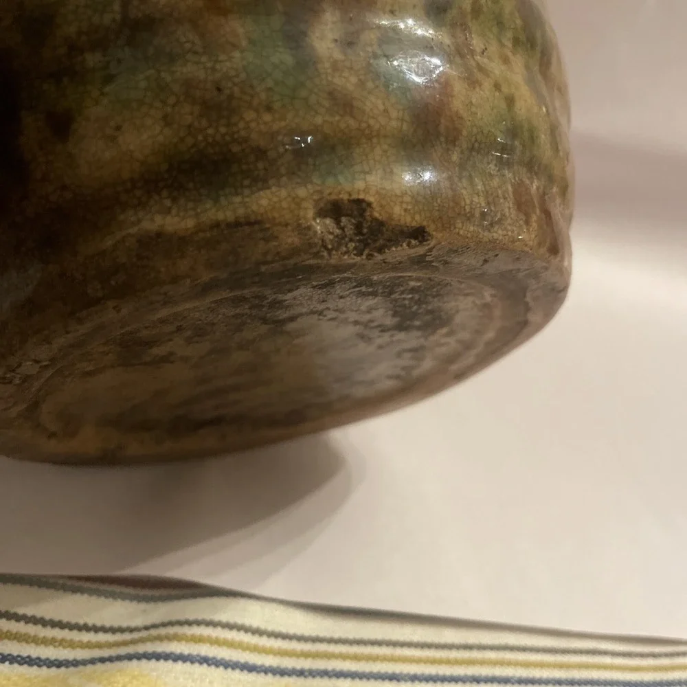 Large Vintage Studio Made Water Pitcher‎ Earth Tones